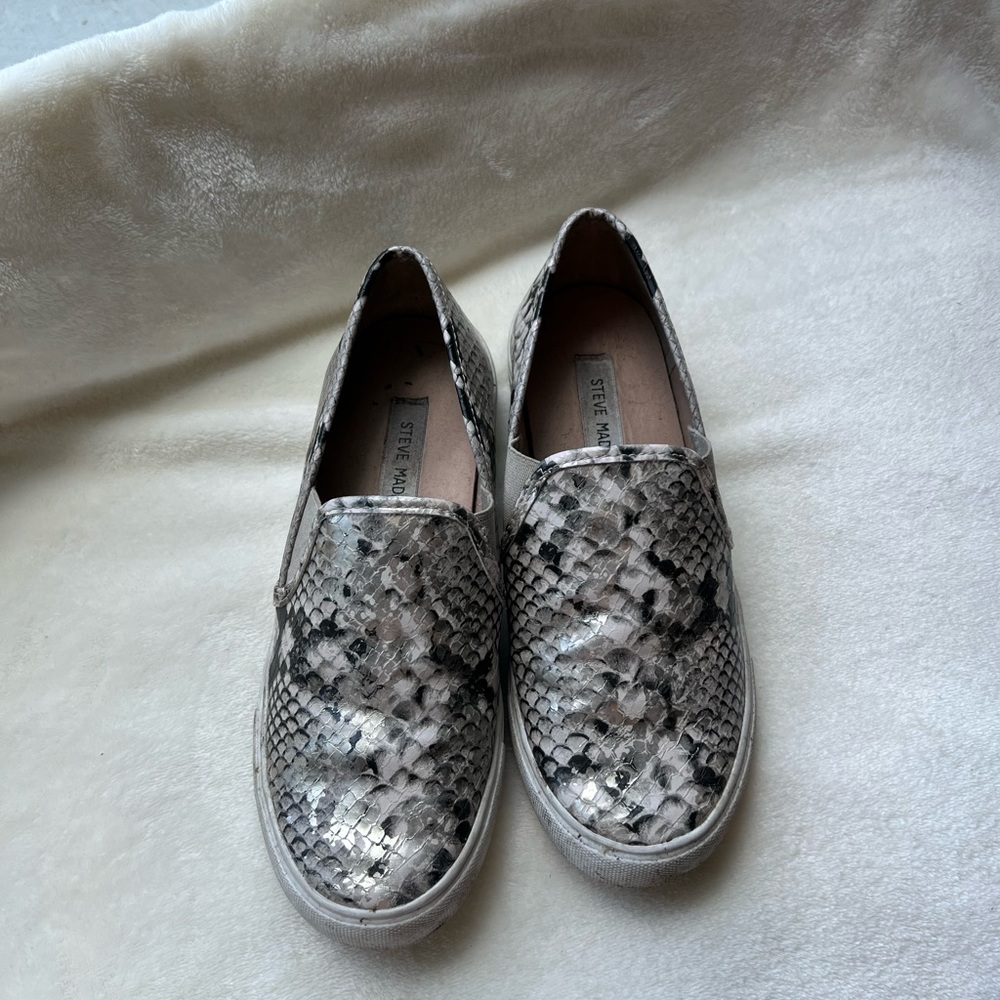 Steve Madden Snake Print Slip On’s